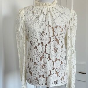 Wayf Ivory Floral Lace Blouse *ShopBop*